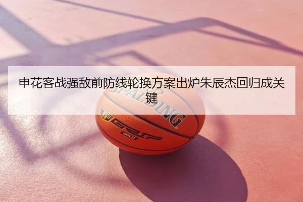 申花客战强敌前防线轮换方案出炉朱辰杰回归成关键